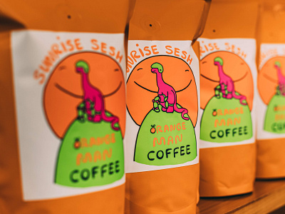 Orange Man Coffee coffee labeldesign