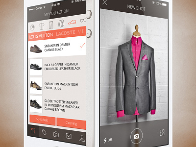 The Virtual Wardrobe mobile app