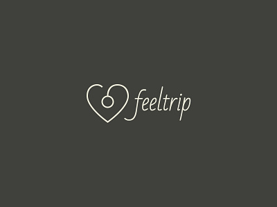 Feeltrip Logo app feel heart icon logo map point travel trip