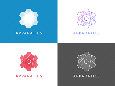 Apparatics final logo set a app apparatics apparatus clean device logo machine set simple