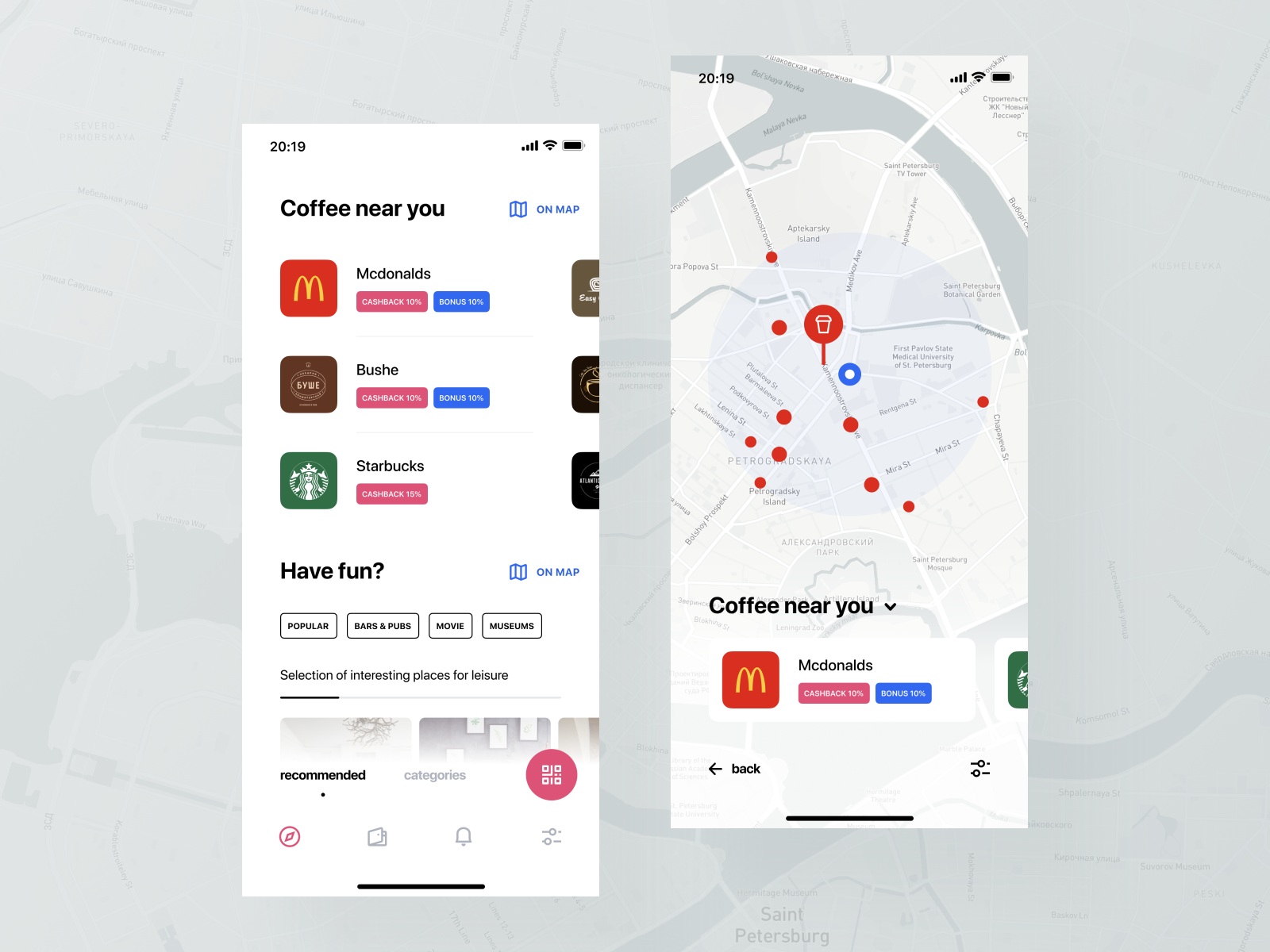Map UI by Anton Drokov on Dribbble