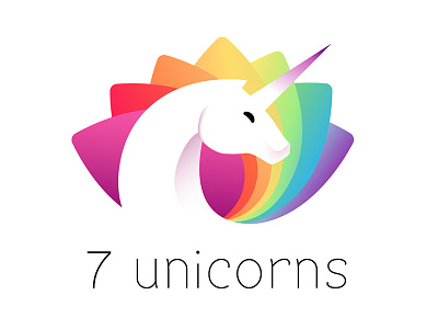 7 unicorns colorful colors corn gradients horse lgbt rainbow unicorn