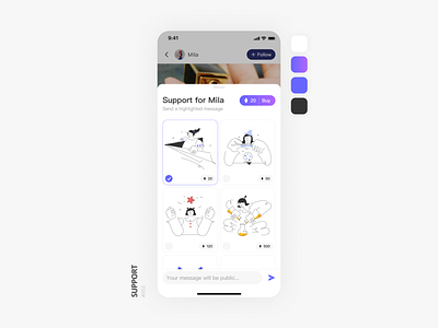 Support daily ui design illustration mobile app support page ui