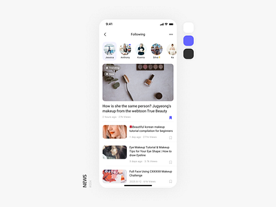 NEWS daily ui design mobile app mobile ui news