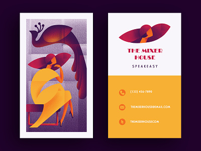 The Mixer House | Speakeasy Branding art art deco businesscard design geometric illustration logo modern procreate speakeasy vector