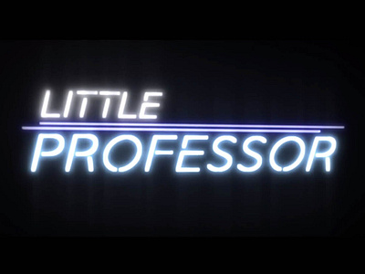 "Little Professor" film title animation illustration typography