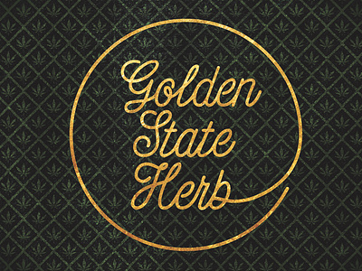 Golden State Herb concept brand design branding illustration marijuana typography vector