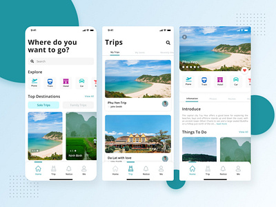Trips Travel Mobile App Design design travel app travel app design ui