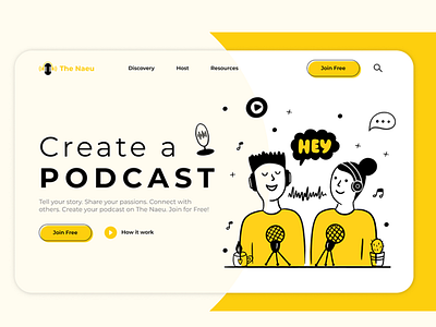 Podcast Web UI Design design illustration inspiration ui minimalism ui minimalism ui web minimalism website podcast podcast web ui podcast website ui ui ux ux web ui web ui design website