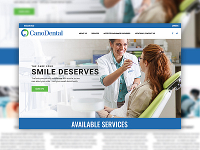 Cano Dental Website Mockup