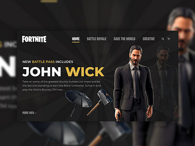 Fortnite John Wick Website Concept