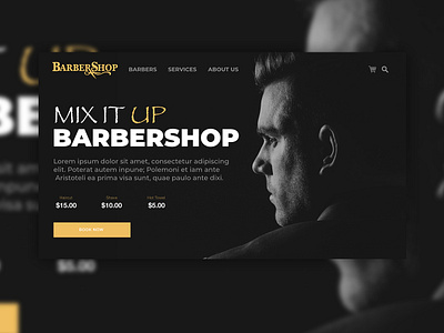 Barbershop Website Concept advertising barbershop branding creative freelance miami mockup ui ux website