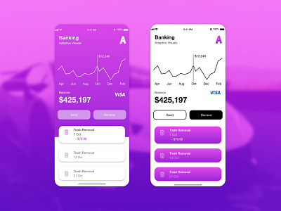 Mobile Banking App Mockup bank app banking branding creative design freelance mockup typography ui ux visa