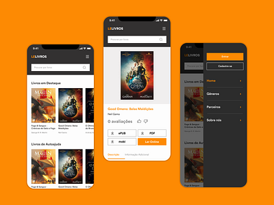 Redesign LêLivros app design figma interface ui ux