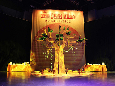 The Lion King Experience - JTF Exhibit 3d advertising brand brand identity branding design entertainment environmental design event event branding event design events experiential experiential design graphic design illustration large format music theater