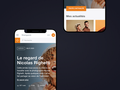 Intranet redesign for a Swiss institution / Sharepoint design institution institutional interface intranet mobile redesign sharepoint ui ux ui web