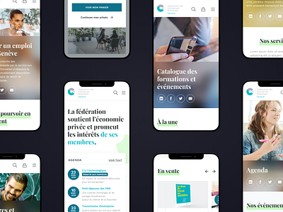 Federation of Geneva’s companies / Website redesign design institution institutional interface mobile redesign ui ux ui web