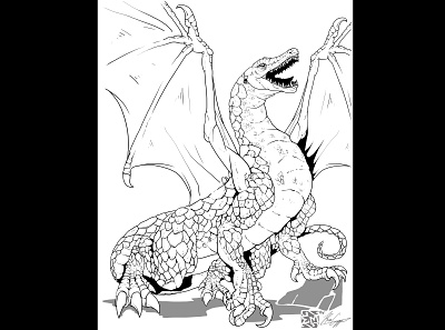 Gray Dragon conceptart epicmade drawing illustration