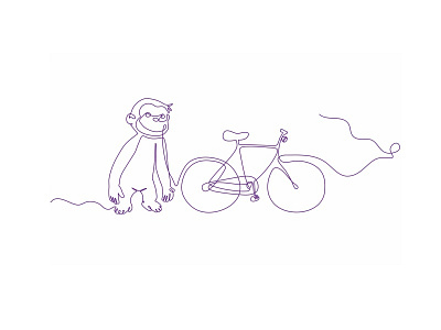 Telia illustration monkey