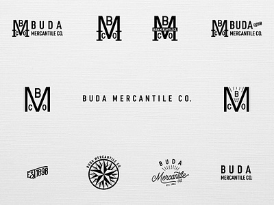 BUDA MERCANTILE CO. badge badge logo brand design brand identity branding design flat icon lettering logo logo inspiration minimal type typography vector