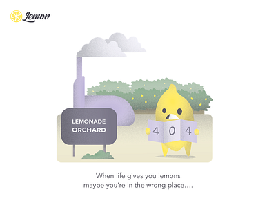 When life gives you 404s... 404 error daily ui illustration lemon texture ui when life gives you lemons