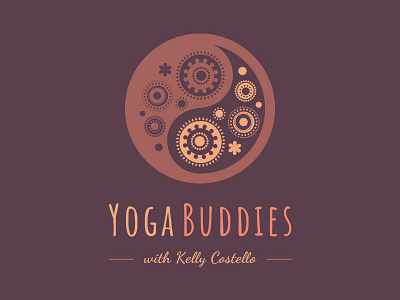 Yoga Buddies brand icon logo paisley paisley pattern yang yin yin and yang yoga
