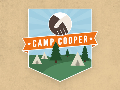 Camp Cooper camp camping design emblem logo outdoors summer