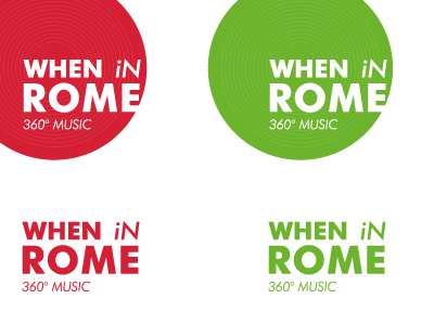 When in Rome Music - alt brand identity logo music wip