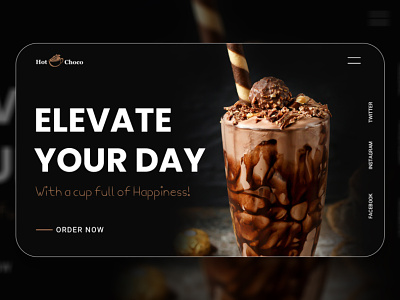 Hot Choco - Creative Landing Page Template Free chocolate packaging free hero banner landing page mockup psd temple uidesign ux web app website design
