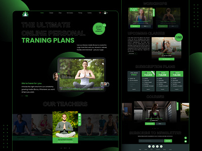 Yoga Class | Landing Page Design design graphic design homepage review shopify shopify design shopify store shopify web store store ui web design website week