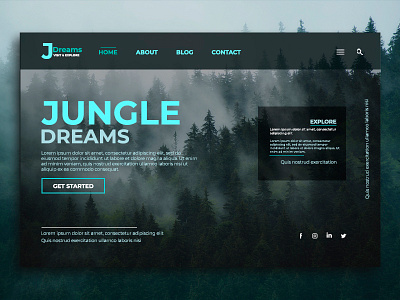 Jungle web ui design app design branding design ui ux web website