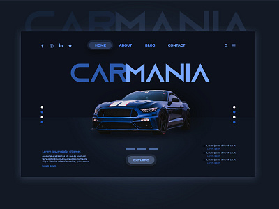 Car mania web Ui design