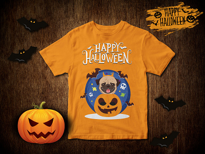 Halloween T-shirt Design branding design dog halloween halloween design illustration t shirt
