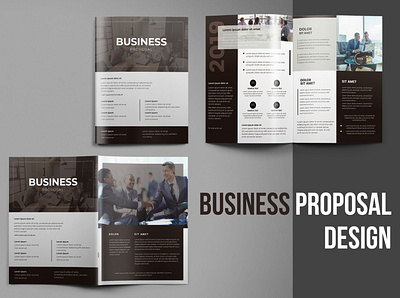 Business Proposal Design branding design brochure design business corporate corporate branding illustration mockup psd product design proposal tech vector