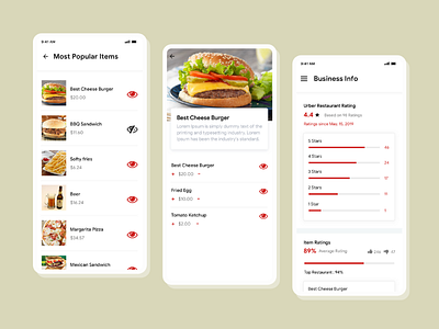 Menu & Item Details Screens For Restaurant Food Delivery App food app food delivery app mobile app uiuxdesign