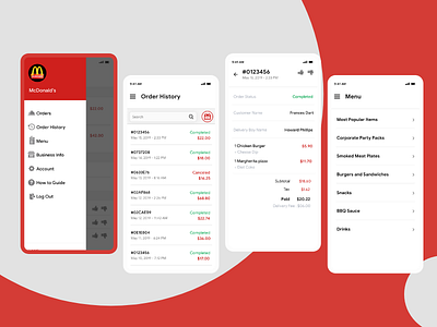 Navigation Screens For Restaurant Food Delivery App