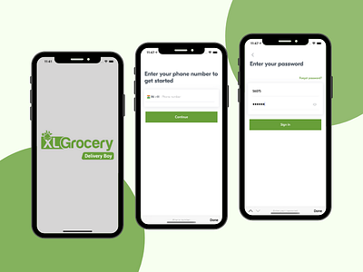 Splash and Login Screens For Grocery Delivery App (Delivery Boy)