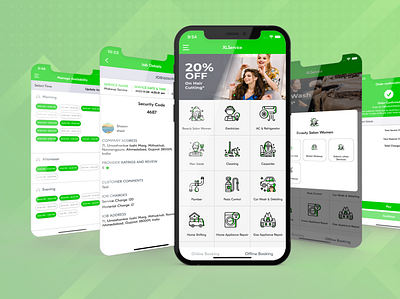 "XLService" - Multi Delivery Service App Design app design mobile app multi delivery app multi service app ui design uiux design ux design