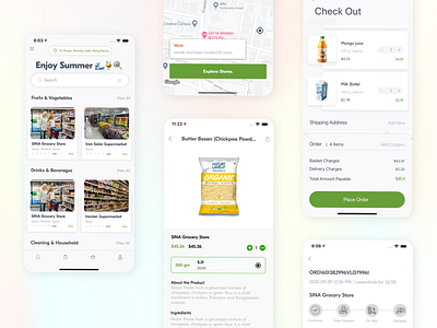 Grocery Delivery App UI Design app design grocery app grocery app ui grocery delivery app mobile app design ui design uiux uiuxdesign