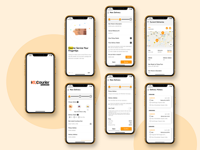 Courier Delivery App UI Design courier app courier app design courier delivery app delivery app mobile app mobile app design mobile app ui parcel app parcel delivery app ui design uiux uiuxdesign