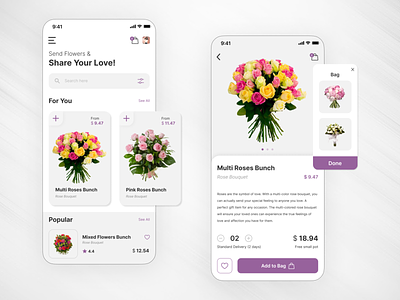 Flower Delivery App Design flower app flower app design flower app development flower delivery app mobile app mobile app design ui design uiux uiuxdesign