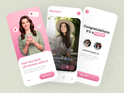 Dating App Design app design dating app dating app design mobile app mobile app design ui design uiux uiuxdesign