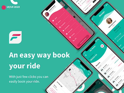Fetch - On Demand Taxi Booking on demand on demand taxi portfolio taxi booking app taxi ui uber clone uiux