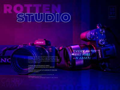 Rotten Studio branding design flat typography ui ux web website website design