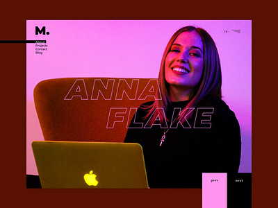 Anna Flake branding design flat typography ui ux web website website design