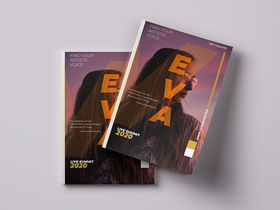 EVA branding design magazine magazine cover magazine design typography vector