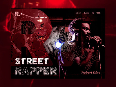 Street Rapper branding design flat music photography typography ui ux web website website design