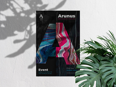 Arunus branding design flat illustration poster poster design typography vector