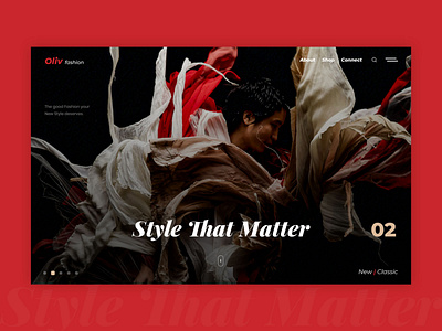 Oliv Fashion branding design flat typography ui ux web website website design