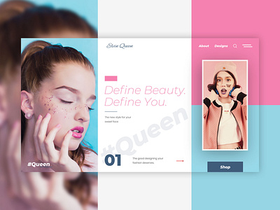 Elvin Queen branding design flat typography ui ux web website website design